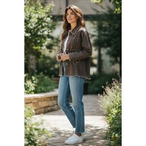 Ulla Popken Denim Jacket Size EU 42/44 Medium Black Made in Turkey Relaxed Fit